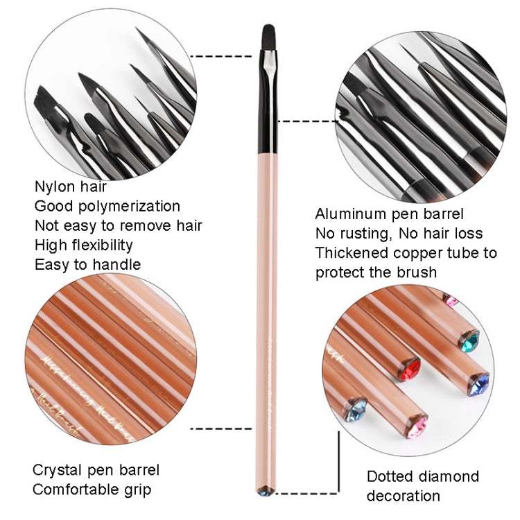 Acrylic Tea Color Pen Brush Beauty Nail Pen Color Painting Drawing Pen Light Therapy Pen(KS01) - Nail Art Equipment by PMC Jewellery | Online Shopping South Africa | PMC Jewellery | Buy Now Pay Later Mobicred