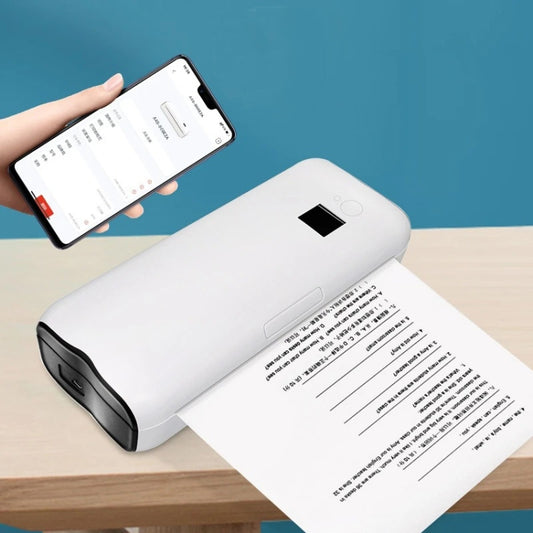 A4 Inkless Printer Home Mini Mobile Phone Bluetooth Job Thermal Printer With 50pcs Paper - Printer by PMC Jewellery | Online Shopping South Africa | PMC Jewellery | Buy Now Pay Later Mobicred