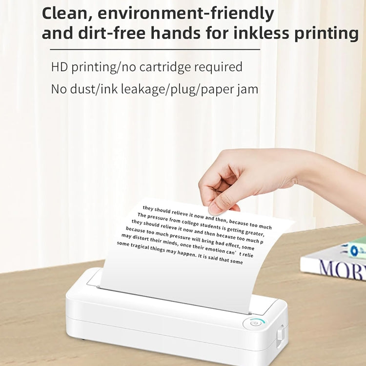 Bluetooth Connection Inkless A4 Printer Portable Mini Student Office Home Photo Printer, Model: X8 - Printer by PMC Jewellery | Online Shopping South Africa | PMC Jewellery