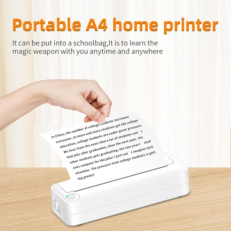 Bluetooth Connection Inkless A4 Printer Portable Mini Student Office Home Photo Printer, Model: X8 - Printer by PMC Jewellery | Online Shopping South Africa | PMC Jewellery