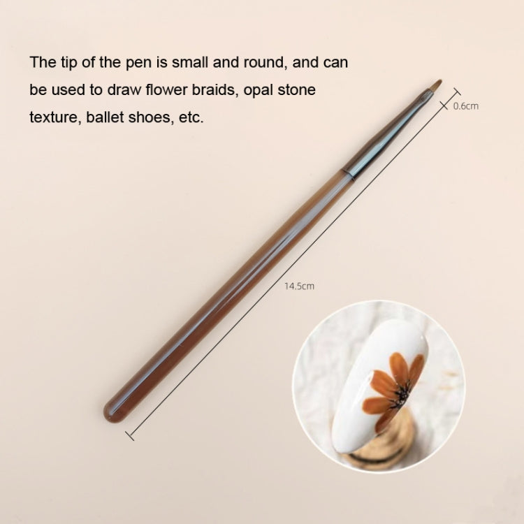 Brown Nail Art Pen Set Colorful Drawing Tools, Style: Petals Pen - Nail Art Equipment by PMC Jewellery | Online Shopping South Africa | PMC Jewellery | Buy Now Pay Later Mobicred