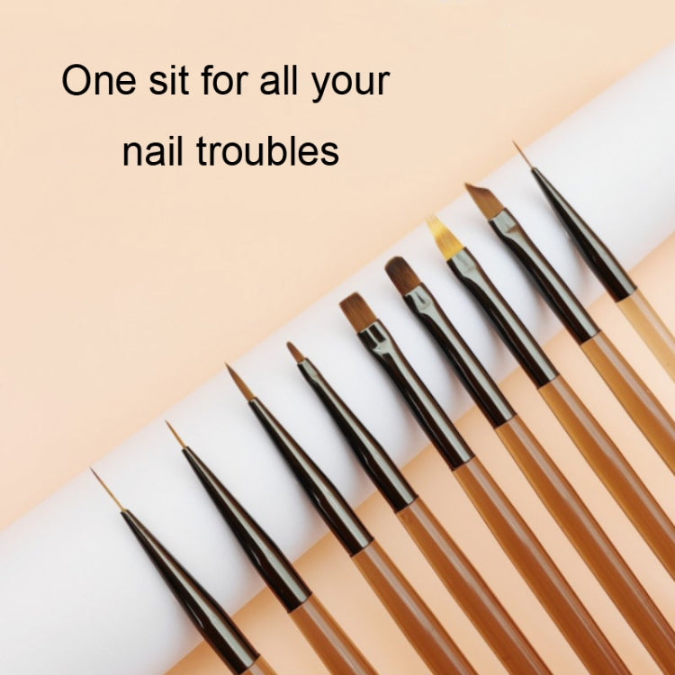 Brown Nail Art Pen Set Colorful Drawing Tools, Style: Versatile Pen - Nail Art Equipment by PMC Jewellery | Online Shopping South Africa | PMC Jewellery | Buy Now Pay Later Mobicred