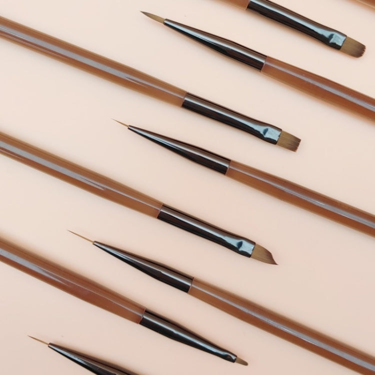 Brown Nail Art Pen Set Colorful Drawing Tools, Style: Sweeping pen - Nail Art Equipment by PMC Jewellery | Online Shopping South Africa | PMC Jewellery | Buy Now Pay Later Mobicred