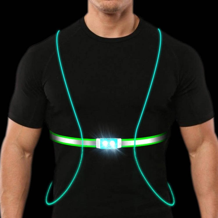 USB Rechargeable Running Light Strap Chest Light(Blue) - Reflective Material by PMC Jewellery | Online Shopping South Africa | PMC Jewellery | Buy Now Pay Later Mobicred