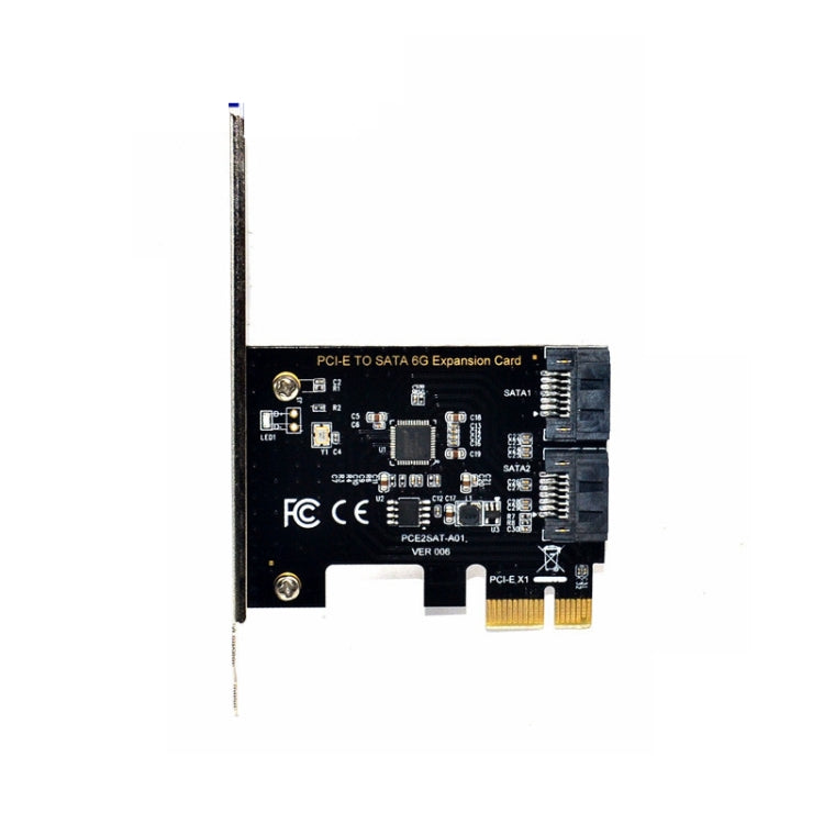 PCE2SAT-A01 PCI-E 1X To SATA3.0 Expansion Card 6 Gbps Transfer Card - Add-on Cards by PMC Jewellery | Online Shopping South Africa | PMC Jewellery | Buy Now Pay Later Mobicred