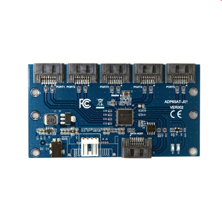 SATA2.0 3Gbps JMB321 Chip SATA Expansion Card 1 to 5 Port Riser Card - Add-on Cards by PMC Jewellery | Online Shopping South Africa | PMC Jewellery | Buy Now Pay Later Mobicred