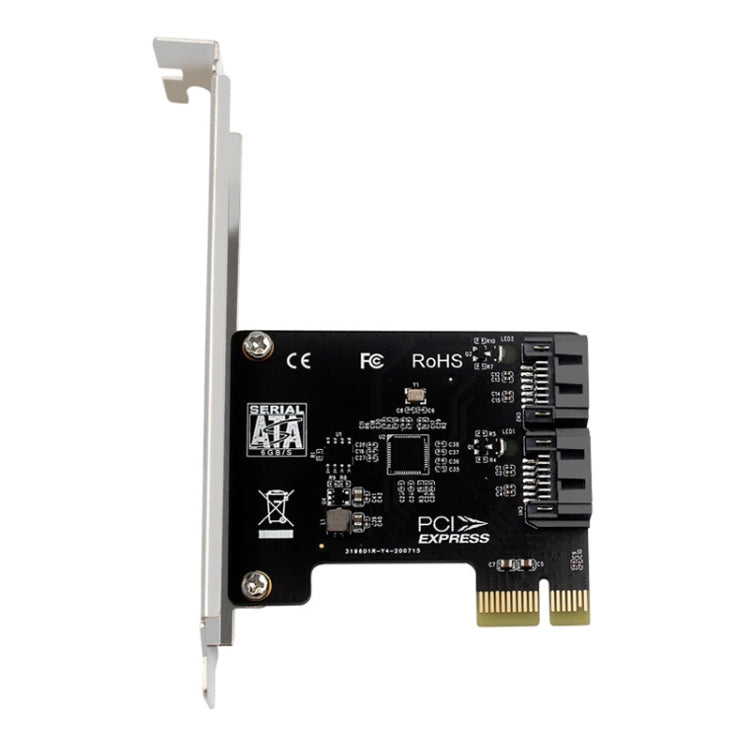 PCIE 2 Port SATA 3.0 Expansion Card 6Gbps Computer Desktop Chassis Conversion Card - Card Adapter by PMC Jewellery | Online Shopping South Africa | PMC Jewellery