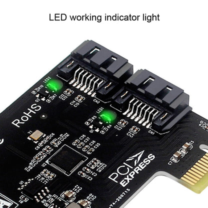 PCIE 2 Port SATA 3.0 Expansion Card 6Gbps Computer Desktop Chassis Conversion Card - Card Adapter by PMC Jewellery | Online Shopping South Africa | PMC Jewellery