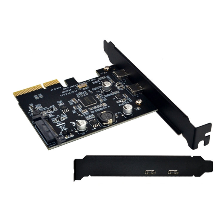 PCI-E 4X To USB3.1 Dual USB-C/Type-C Port 10Gbps Expansion Card  With ASMedia ASM3142 Chip - Add-on Cards by PMC Jewellery | Online Shopping South Africa | PMC Jewellery | Buy Now Pay Later Mobicred