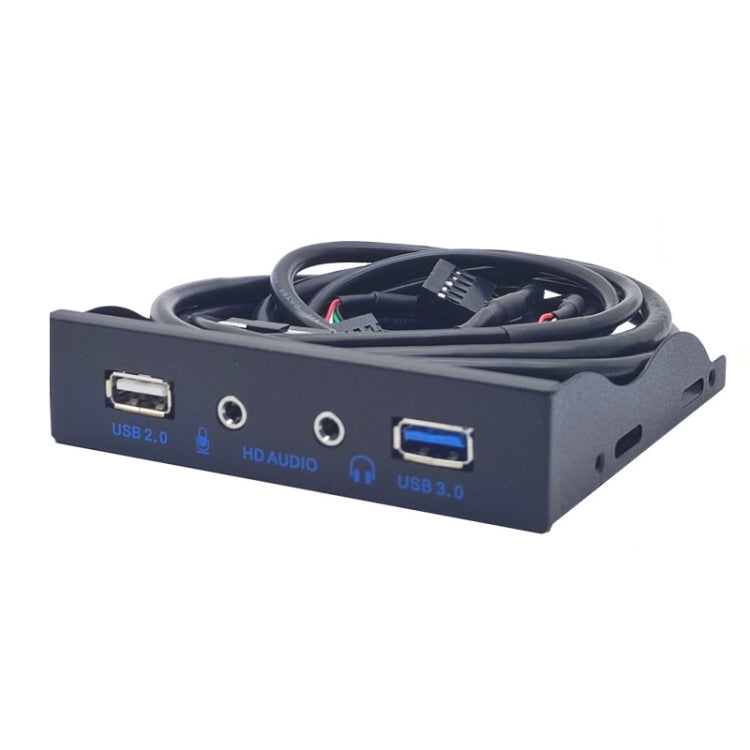 3.5-Inch  USB 2.0+USB 3.0+HD AUDIO Port Desktop PC Case Floppy Drive Front Panel(Black) - Add-on Cards by PMC Jewellery | Online Shopping South Africa | PMC Jewellery | Buy Now Pay Later Mobicred