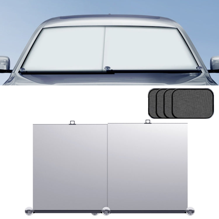 70-135cm+ 4 Mesh Side Curtain Car Front Windshield Retractable Sun Protection Sunshade Curtain - Window Foils & Solar Protection by PMC Jewellery | Online Shopping South Africa | PMC Jewellery | Buy Now Pay Later Mobicred