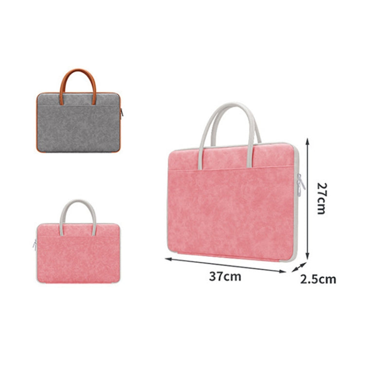 BUBM 14 Inch Full Open Laptop Bag(Pink) - 14.1 inch by BUBM | Online Shopping South Africa | PMC Jewellery | Buy Now Pay Later Mobicred