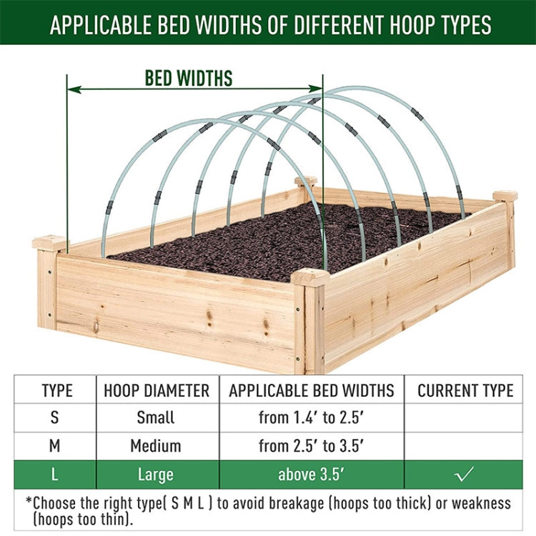 Garden Arch Greenhouse Hoops Rustproof Steel Tunnel Hoop Frame Plant Support, Speci: M  4 Rods 12 Arches - Plant Support & Care by PMC Jewellery | Online Shopping South Africa | PMC Jewellery