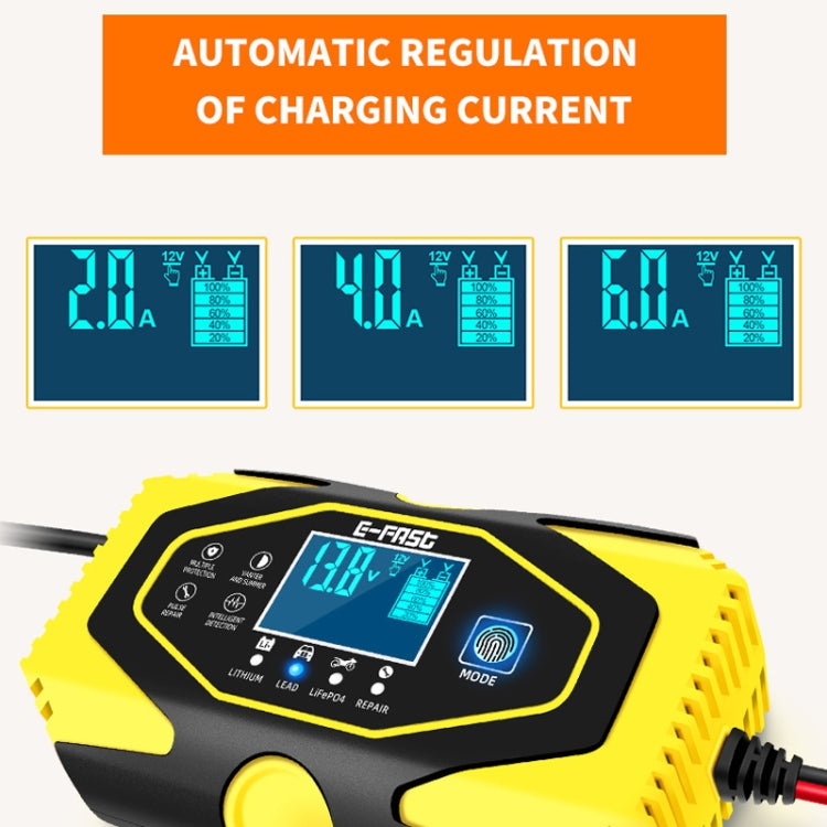 E-FAST Car Battery Charging LED Current Voltage Power Display Charger(AU Plug) - Power Bank by E-FAST | Online Shopping South Africa | PMC Jewellery