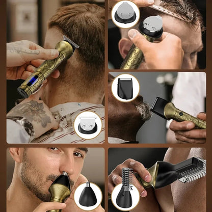 6 In 1 Men Multi-Functional Clipper Metal Body Hair Cutting(Silver Gray) - Hair Trimmer by PMC Jewellery | Online Shopping South Africa | PMC Jewellery | Buy Now Pay Later Mobicred