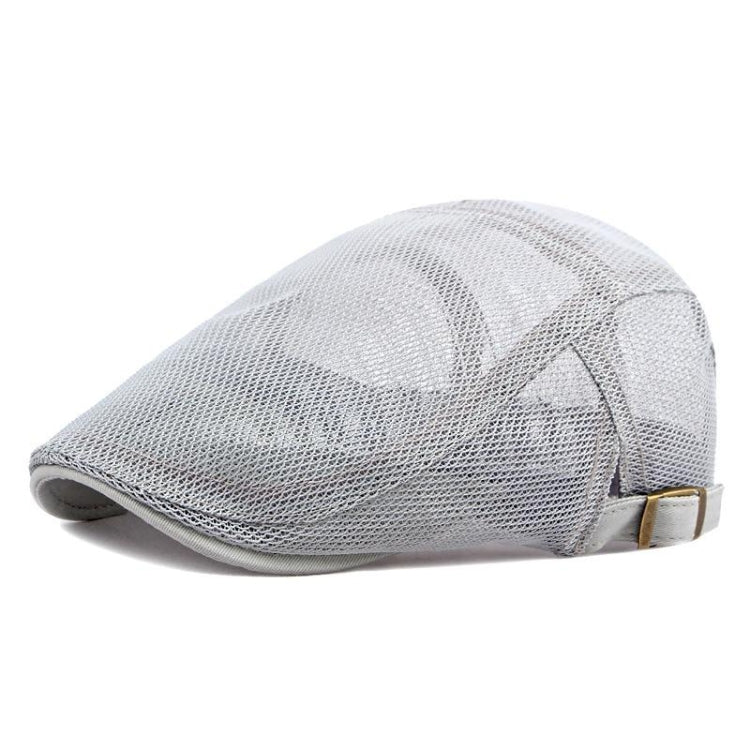 Summer Mesh Breathable Vintage Cap(Light Grey) - Peaked Cap by PMC Jewellery | Online Shopping South Africa | PMC Jewellery