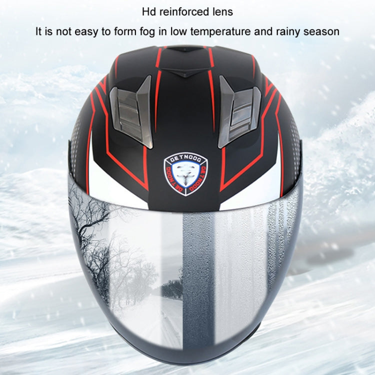 KUQIBAO Motorcycle Smart Bluetooth Sun Protection Double Lens Safety Helmet, Size: XXL(Bright Black+Gray Tail) - Helmets by KUQIBAO | Online Shopping South Africa | PMC Jewellery | Buy Now Pay Later Mobicred