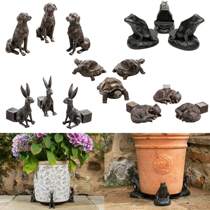 3pcs/set Flower Pot Feet Stand Animal Shape Resin Plant Pots Risers Pad(Dog) - Yard & Garden Decor by PMC Jewellery | Online Shopping South Africa | PMC Jewellery