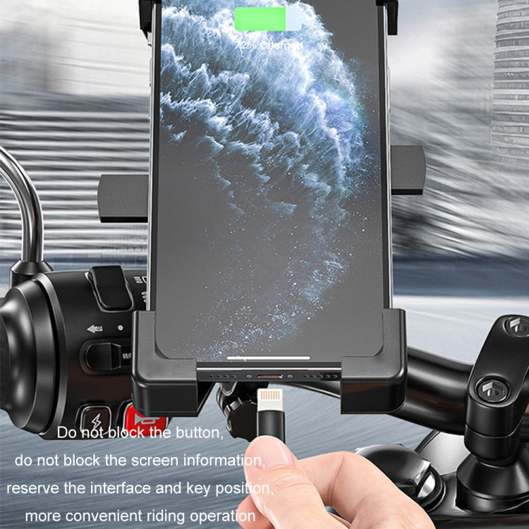 Shockproof Motorcycle Mobile Phone Holder Outdoor Bike Navigation Holder, Model: Rearview Mirror - Holder by PMC Jewellery | Online Shopping South Africa | PMC Jewellery | Buy Now Pay Later Mobicred