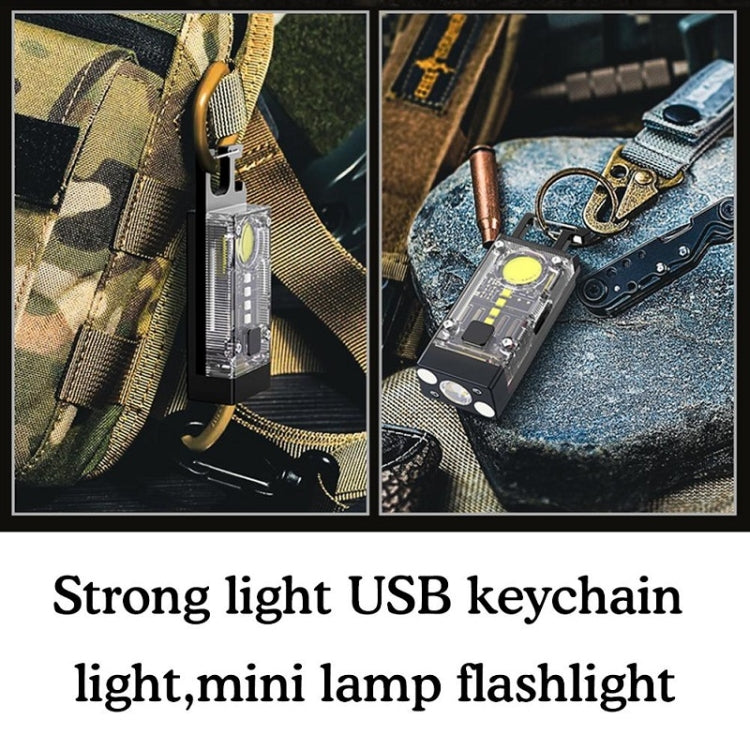 Outdoor Camping Multifunctional Solar Highlighted Mini Keychain Light(Black) - Mini Flashlight by PMC Jewellery | Online Shopping South Africa | PMC Jewellery