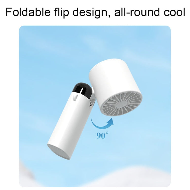 Small Handheld Portable Silent Fan USB Charging Mini Folding Fan, Style: Cooling Style (White) - Electric Fans by PMC Jewellery | Online Shopping South Africa | PMC Jewellery | Buy Now Pay Later Mobicred