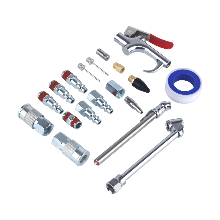 20 In 1 Air Compressor Kit 1/4 Inch NPT Air Tool Kit With 7.5m Coil Nylon Hose - Engine Fittings by PMC Jewellery | Online Shopping South Africa | PMC Jewellery | Buy Now Pay Later Mobicred