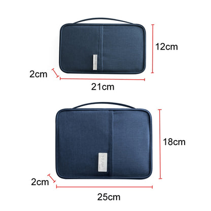 Travel Waterproof Dustproof Portable Passport Document Bag, Color: Navy Blue Large - Card & Passport Bags by PMC Jewellery | Online Shopping South Africa | PMC Jewellery