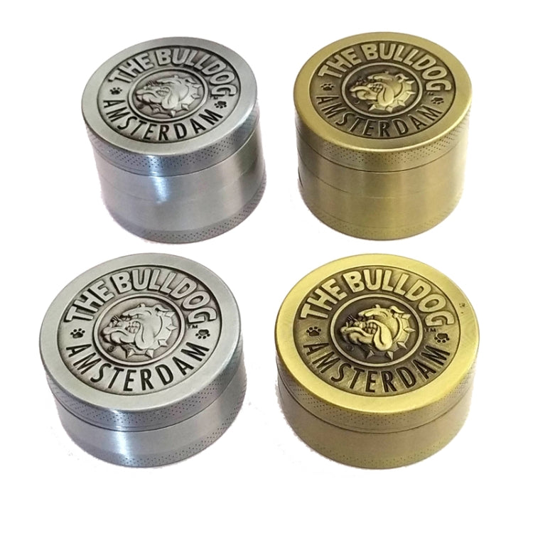 50mm  Bulldog Grinder Tobacco Herb Zinc Alloy Grinders, Spec: 3-layer Ancient Silver - Cigarette Box & Ashtrays by PMC Jewellery | Online Shopping South Africa | PMC Jewellery