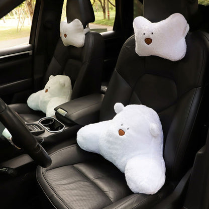 Car Cartoon Bear Plush Seat Upholstery Pillow, Color: Lumbar Pillow Brown - Seat Accessories by PMC Jewellery | Online Shopping South Africa | PMC Jewellery | Buy Now Pay Later Mobicred