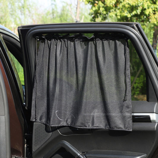 2pcs Car Curtain Sun Protection Mesh Suction Cup Sunshade(Black) - Window Foils & Solar Protection by PMC Jewellery | Online Shopping South Africa | PMC Jewellery