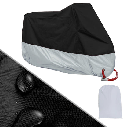 190T Motorcycle Rain Covers Dustproof Rain UV Resistant Dust Prevention Covers, Size: M(Black and Silver) - Protective Gear by PMC Jewellery | Online Shopping South Africa | PMC Jewellery | Buy Now Pay Later Mobicred