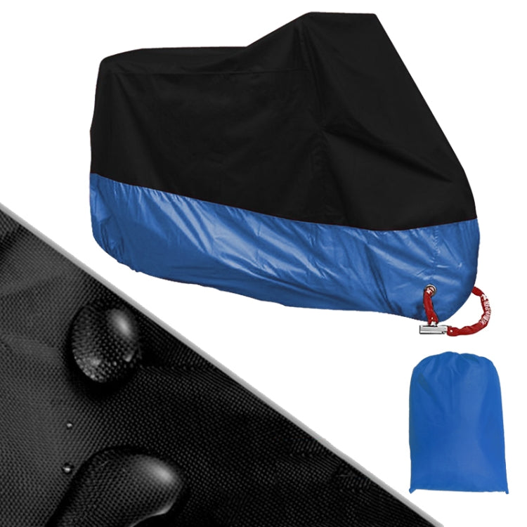 190T Motorcycle Rain Covers Dustproof Rain UV Resistant Dust Prevention Covers, Size: XXXL(Black and Dark Blue) - Protective Gear by PMC Jewellery | Online Shopping South Africa | PMC Jewellery | Buy Now Pay Later Mobicred