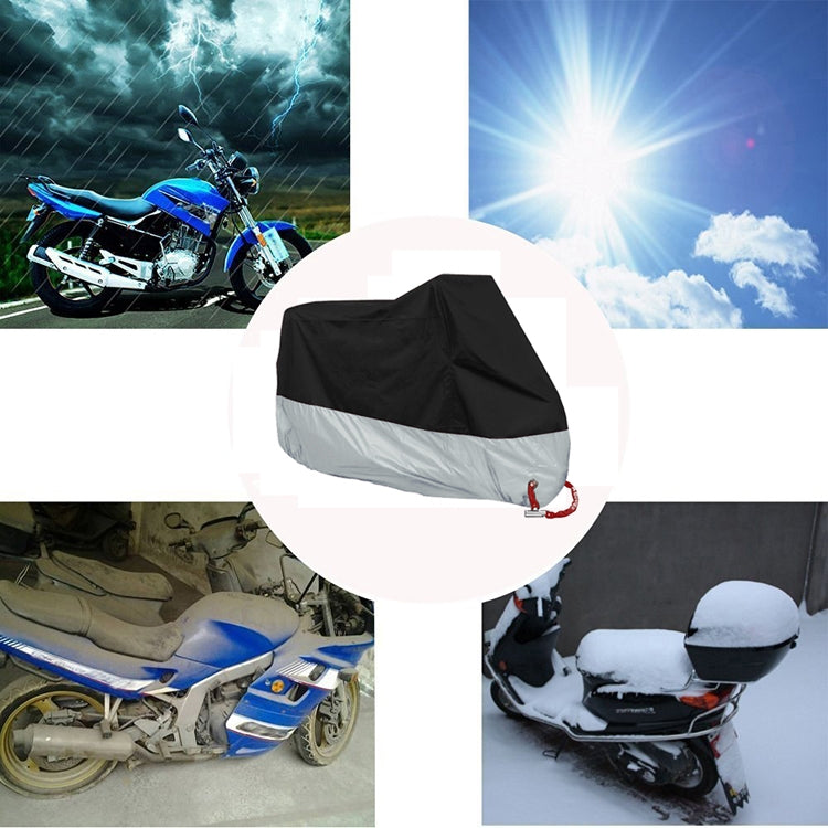 190T Motorcycle Rain Covers Dustproof Rain UV Resistant Dust Prevention Covers, Size: M(Black and Light Blue) - Protective Gear by PMC Jewellery | Online Shopping South Africa | PMC Jewellery | Buy Now Pay Later Mobicred