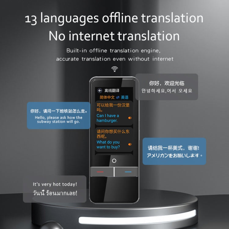 F6 Translation Machine 139 Languages Interpreted Online Translation 14 Camera Translator Recording Contemporary Interpretation(Black) -  by PMC Jewellery | Online Shopping South Africa | PMC Jewellery | Buy Now Pay Later Mobicred