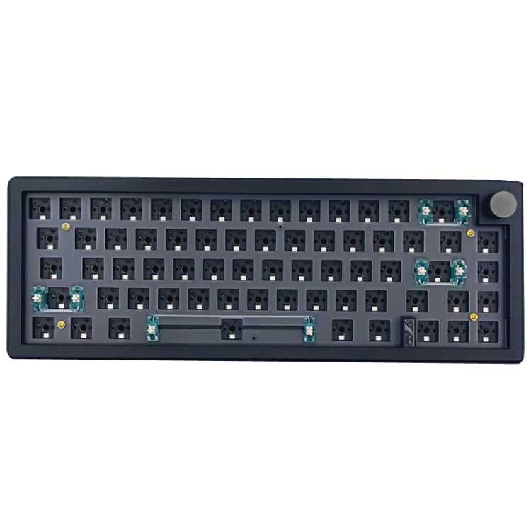 67 Keys Three-mode Customized DIY With Knob Mechanical Keyboard Kit Supports Hot Plug RGB Backlight, Color: Black - Other by PMC Jewellery | Online Shopping South Africa | PMC Jewellery | Buy Now Pay Later Mobicred