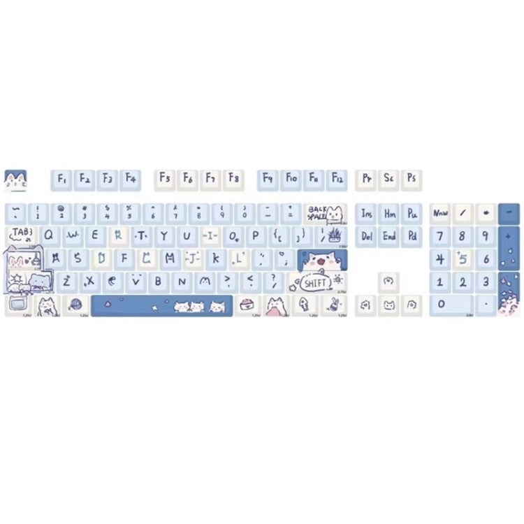 148 Keys MDA Height 5-sided Heat Rise PBT Mechanical Keyboard Keycaps(Blue) - Silicone / Sticker by PMC Jewellery | Online Shopping South Africa | PMC Jewellery | Buy Now Pay Later Mobicred