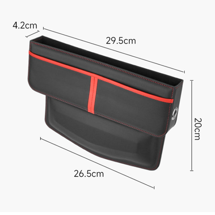 Leather Car Seat Gap Multifunctional Storage Box(Black) - Stowing Tidying by PMC Jewellery | Online Shopping South Africa | PMC Jewellery | Buy Now Pay Later Mobicred