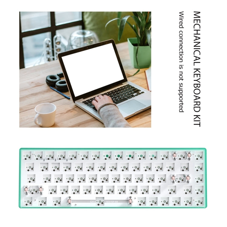 Dual-mode Bluetooth/Wireless Customized Hot Swap Mechanical Keyboard Kit + Red Shaft, Color: White - Other by PMC Jewellery | Online Shopping South Africa | PMC Jewellery | Buy Now Pay Later Mobicred