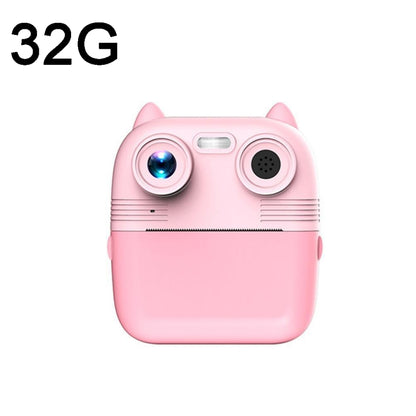 1080P Instant Print Camera 2.8-inch IPS Screen Front and Rear Dual Lens Kids Camera, Spec: Pink+32G Card - Children Cameras by PMC Jewellery | Online Shopping South Africa | PMC Jewellery | Buy Now Pay Later Mobicred