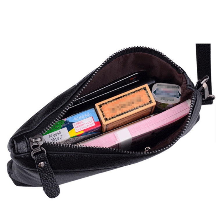 Men Clutch Bag Casual Long Zipper Wallet Large Capacity Handbag(Black) - Handbags by PMC Jewellery | Online Shopping South Africa | PMC Jewellery