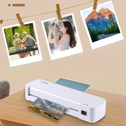 A4 Hot Cold Laminator Machine Photo Documents Hot Lamination 220V EU Plug - Photo Film Covering Machine by PMC Jewellery | Online Shopping South Africa | PMC Jewellery