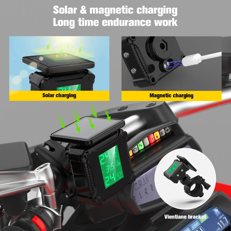 M9 Solar Motorcycle Tire Pressure Monitor Color Screen High Precision Sensor - Tire Pressure Gauges by PMC Jewellery | Online Shopping South Africa | PMC Jewellery