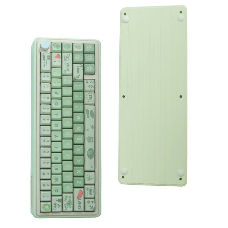 Bluetooth Wireless 3-mode RGB Backlit Gaming Mechanical Keyboard Aluminum Alloy Kit + Keycap(Light Green) - Other by PMC Jewellery | Online Shopping South Africa | PMC Jewellery | Buy Now Pay Later Mobicred