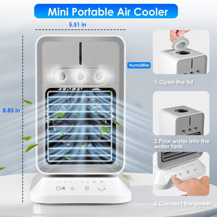 2600mAh USB Mini Desktop Spray Humidification Cooling Fan Home Air Conditioner Fan Cooler - Electric Fans by PMC Jewellery | Online Shopping South Africa | PMC Jewellery | Buy Now Pay Later Mobicred