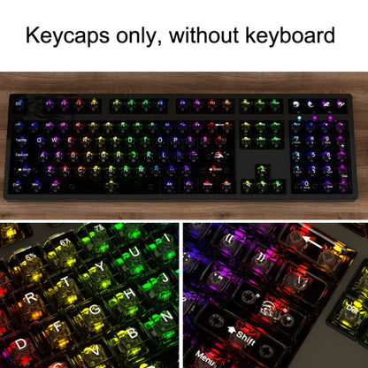 132 Keys DIY Customized Mechanical Keyboard Universal Transparent Crystal Keycap Black Transparent White Letter - Other by PMC Jewellery | Online Shopping South Africa | PMC Jewellery | Buy Now Pay Later Mobicred