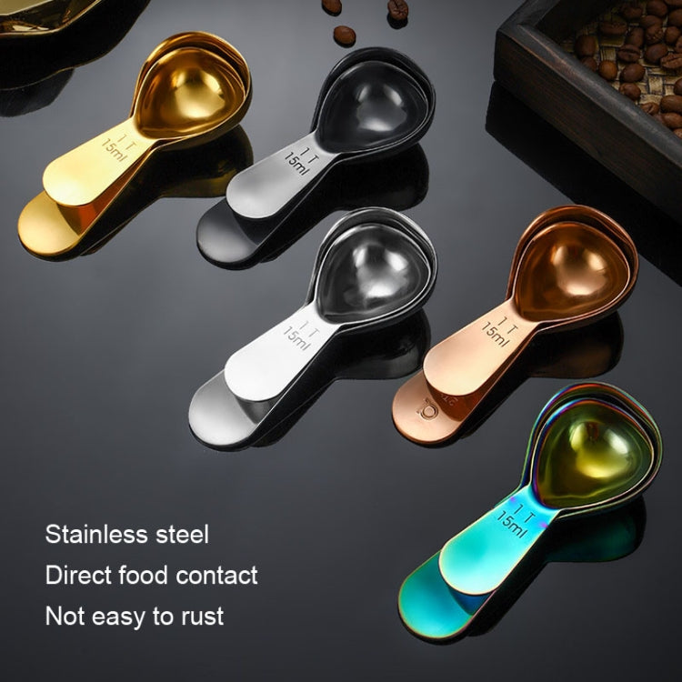 30ml 304 Stainless Steel Thickened Coffee Spoon With Scale Measuring Bean Spoon, Color: Black - Coffee Tools by PMC Jewellery | Online Shopping South Africa | PMC Jewellery | Buy Now Pay Later Mobicred