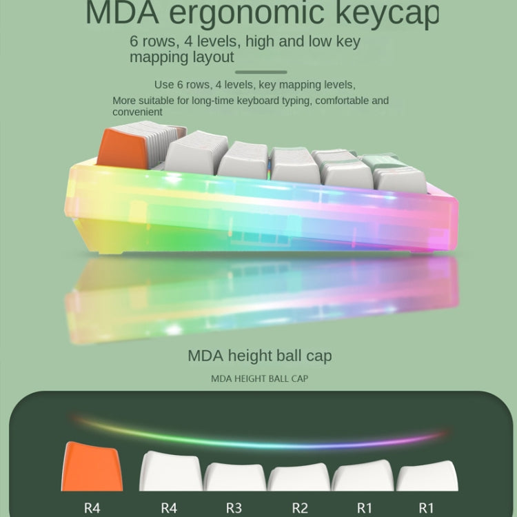 82 Keys Bluetooth Wireless 3-mode RGB Hot-plug Customized Mechanical Keyboard Kit + Keycap(White) - Other by PMC Jewellery | Online Shopping South Africa | PMC Jewellery | Buy Now Pay Later Mobicred