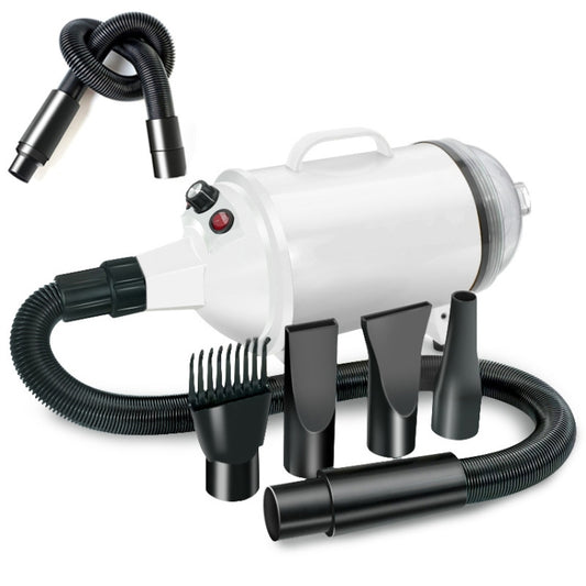 2100W Dog Dryer Stepless Speed Pet Hair Blaster With Vacuum Cleaner 220V EU Plug(Pure White) - Blower & Drying by PMC Jewellery | Online Shopping South Africa | PMC Jewellery