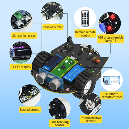 Yahboom Python Programming Smart Car Development Board Kit For Raspberry Pi Pico(Pico Robot) - Robotics Accessories by Yahboom | Online Shopping South Africa | PMC Jewellery | Buy Now Pay Later Mobicred