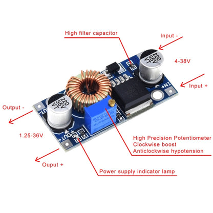 XL4005 DC-DC Adjustable Buck Power Module 5-32V High Power - Power Module by PMC Jewellery | Online Shopping South Africa | PMC Jewellery